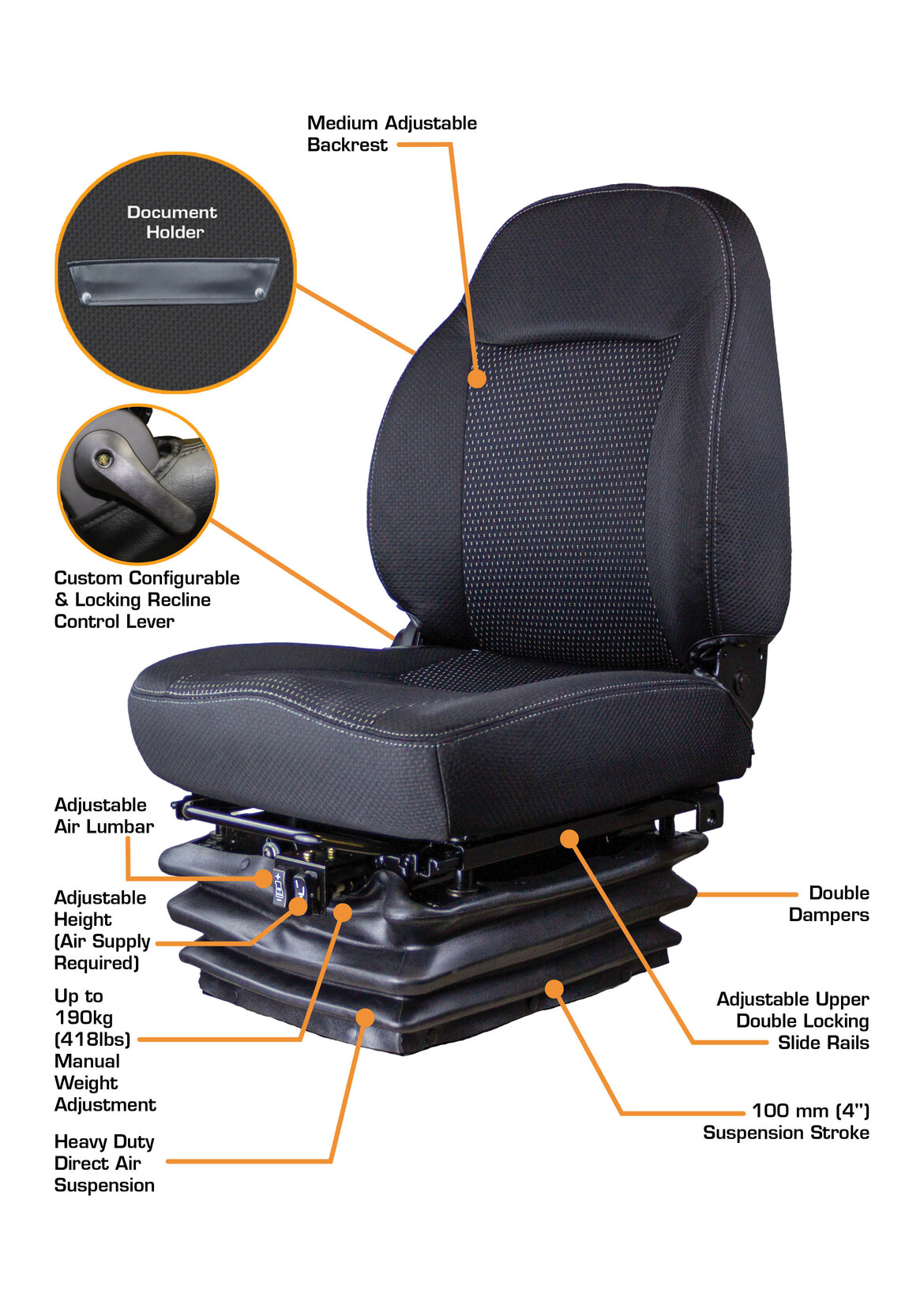 T774HD Refuse Truck Seat - Image 6