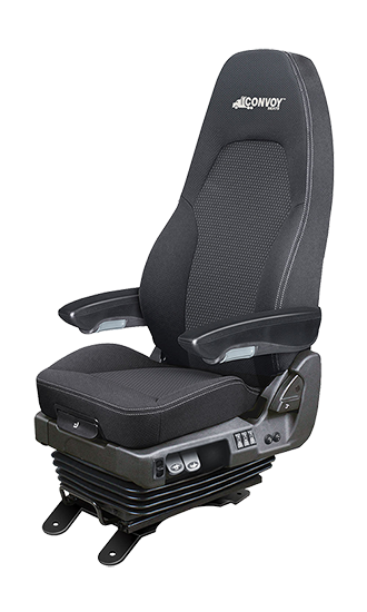 Convoy III – Semi Truck 12 Volt Air Suspension Seat – Ford Medium Duty Base Cloth