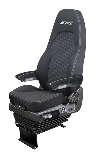 Convoy III – Semi Truck 12 Volt Air Suspension Seat – Freightliner M2 Base Cloth